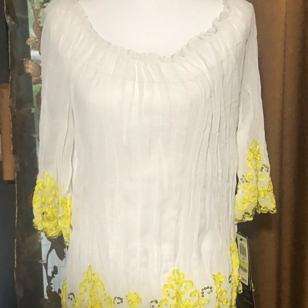 Elegant beautiful top off-shoulders